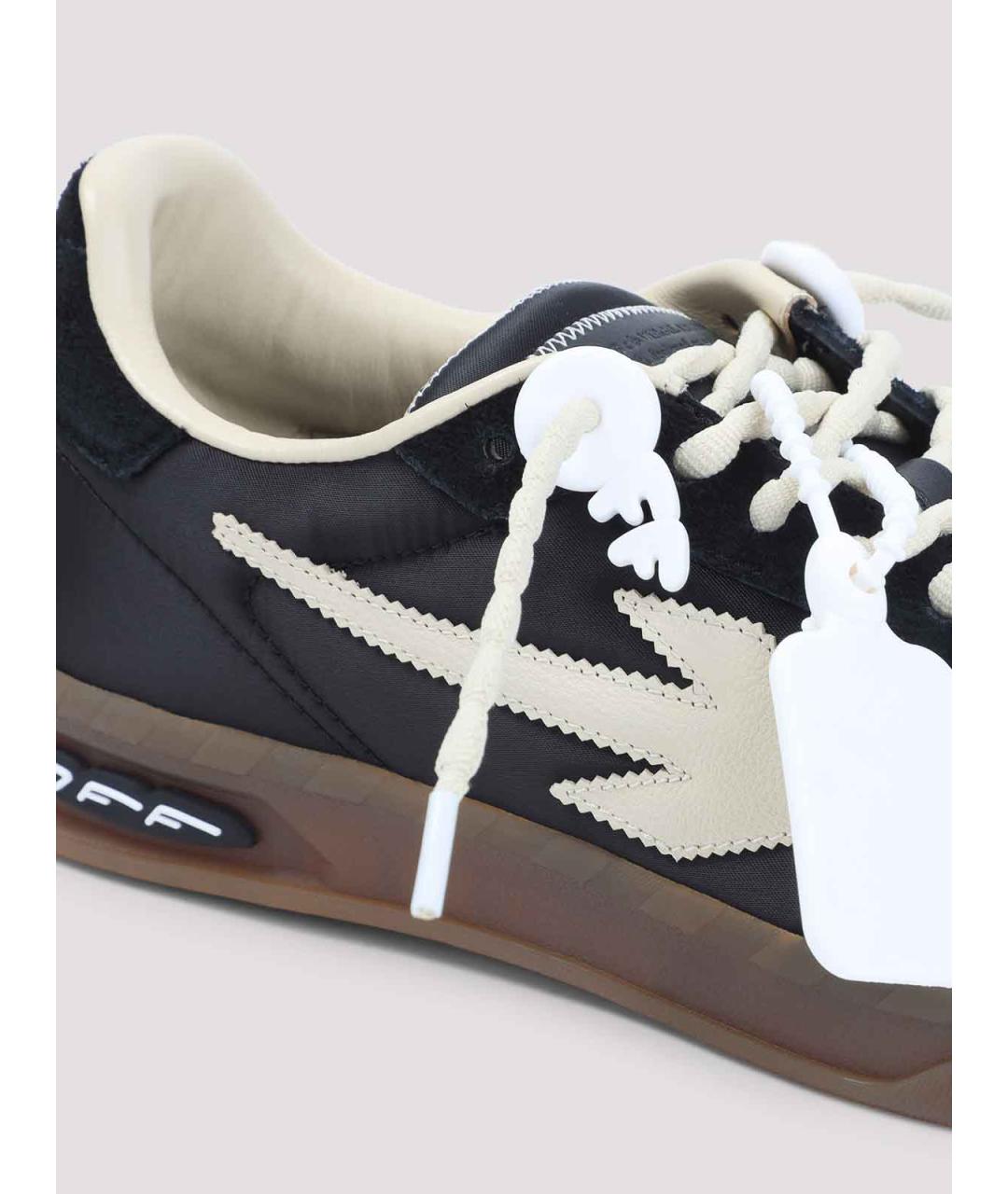 OFF-WHITE Черные замшевые низкие кроссовки / кеды, фото 4