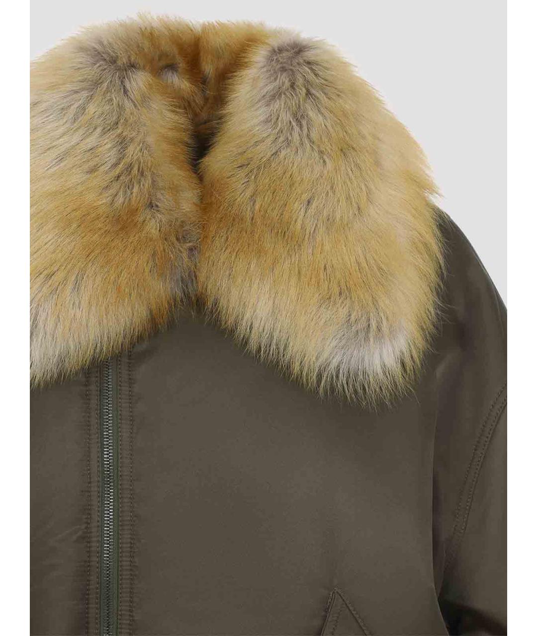 SAINT LAURENT Хаки полиамидовая куртка, фото 4