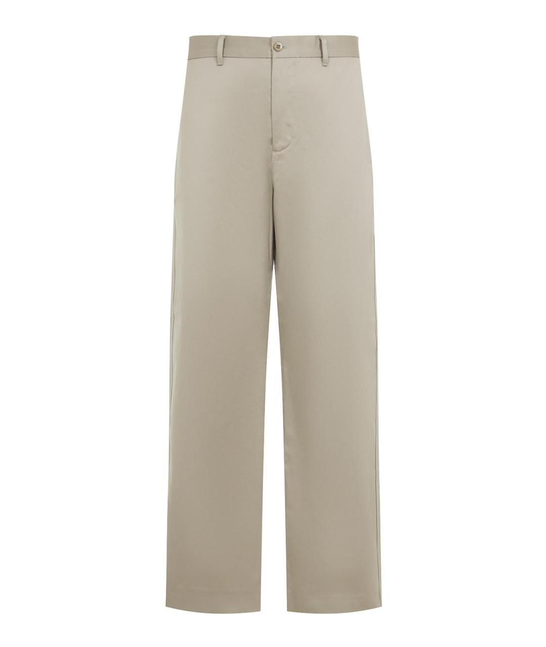ACNE STUDIOS Бежевые хлопковые повседневные брюки, фото 1
