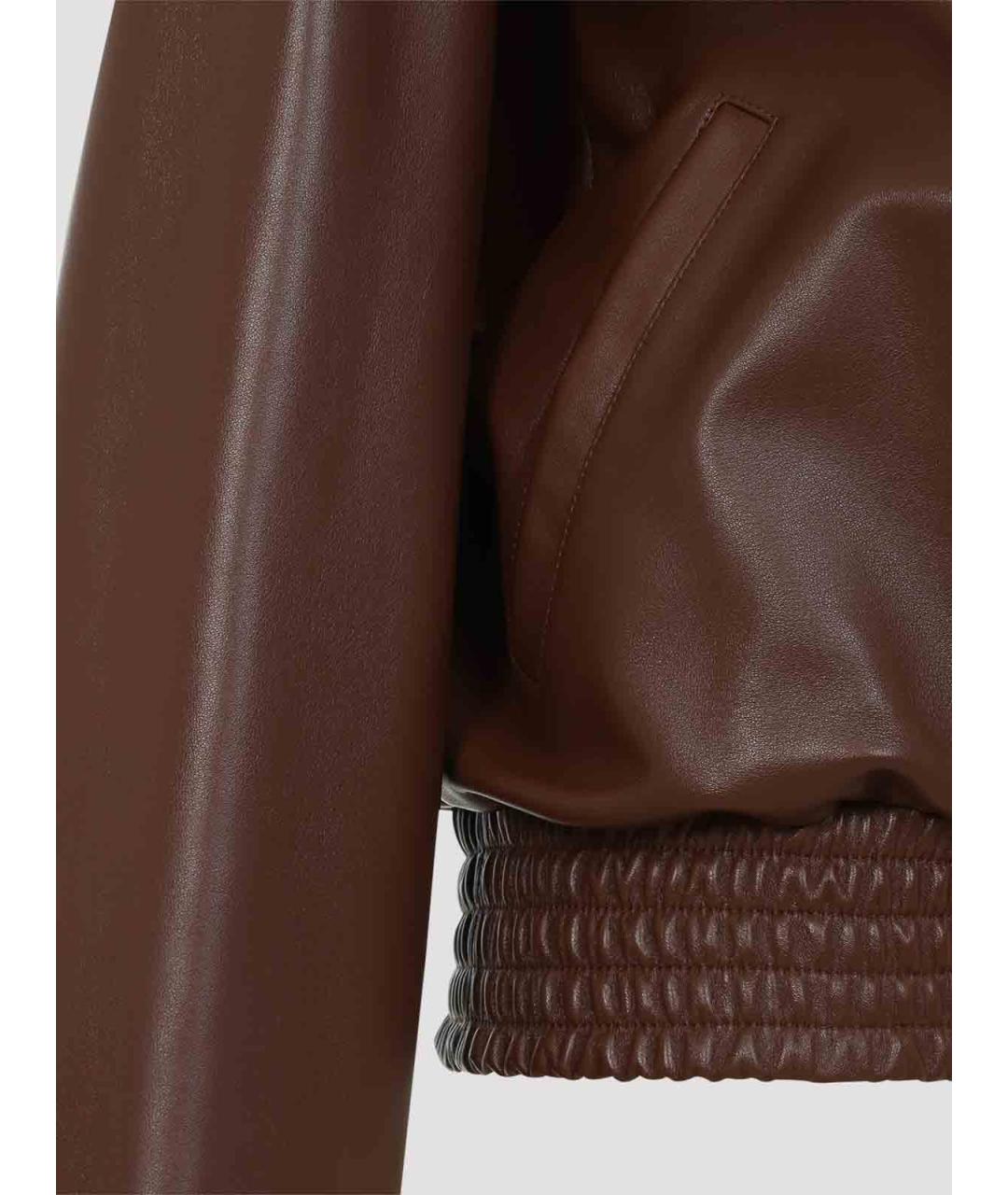 BALENCIAGA Коричневая кожаная куртка, фото 4