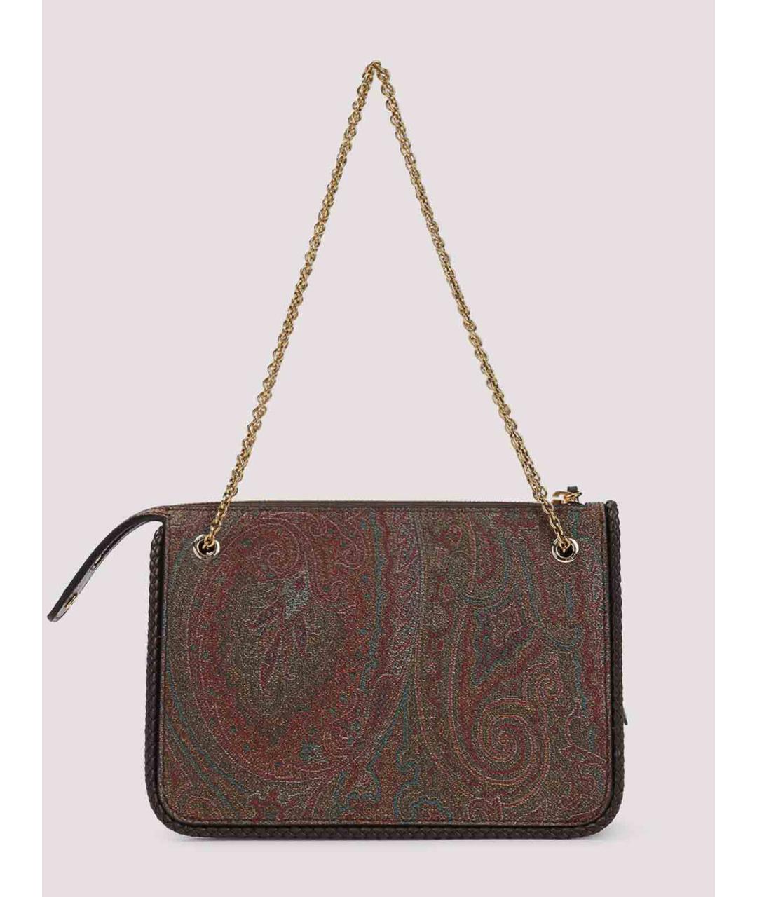 ETRO Коричневая кожаная сумка через плечо, фото 2