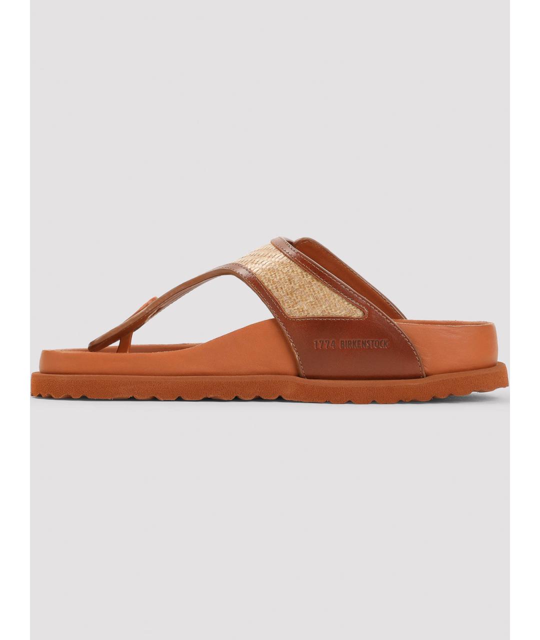 BIRKENSTOCK Коричневые кожаные сандалии, фото 2