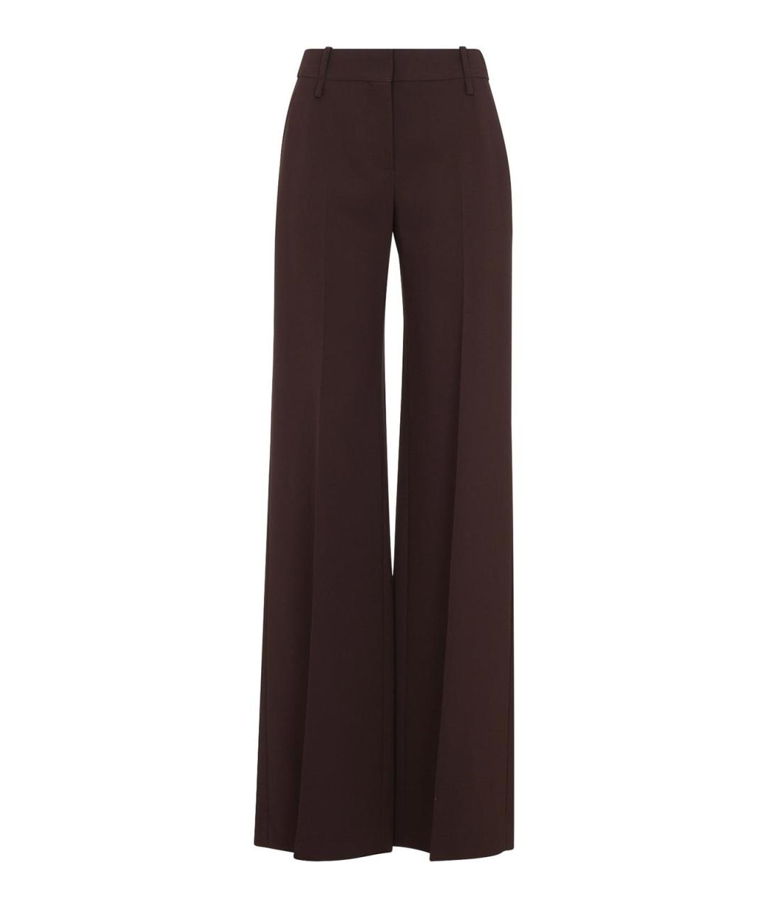 ERMANNO SCERVINO Коричневые вискозные брюки широкие, фото 1