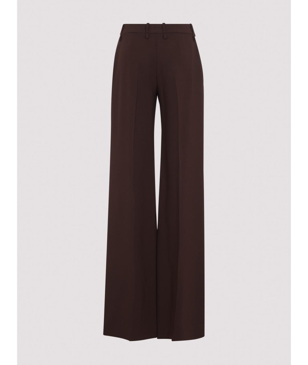 ERMANNO SCERVINO Коричневые вискозные брюки широкие, фото 2