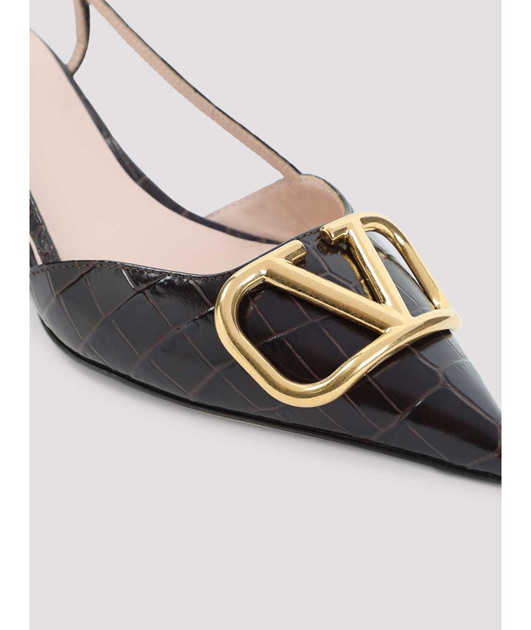 VALENTINO Коричневые кожаные туфли, фото 4