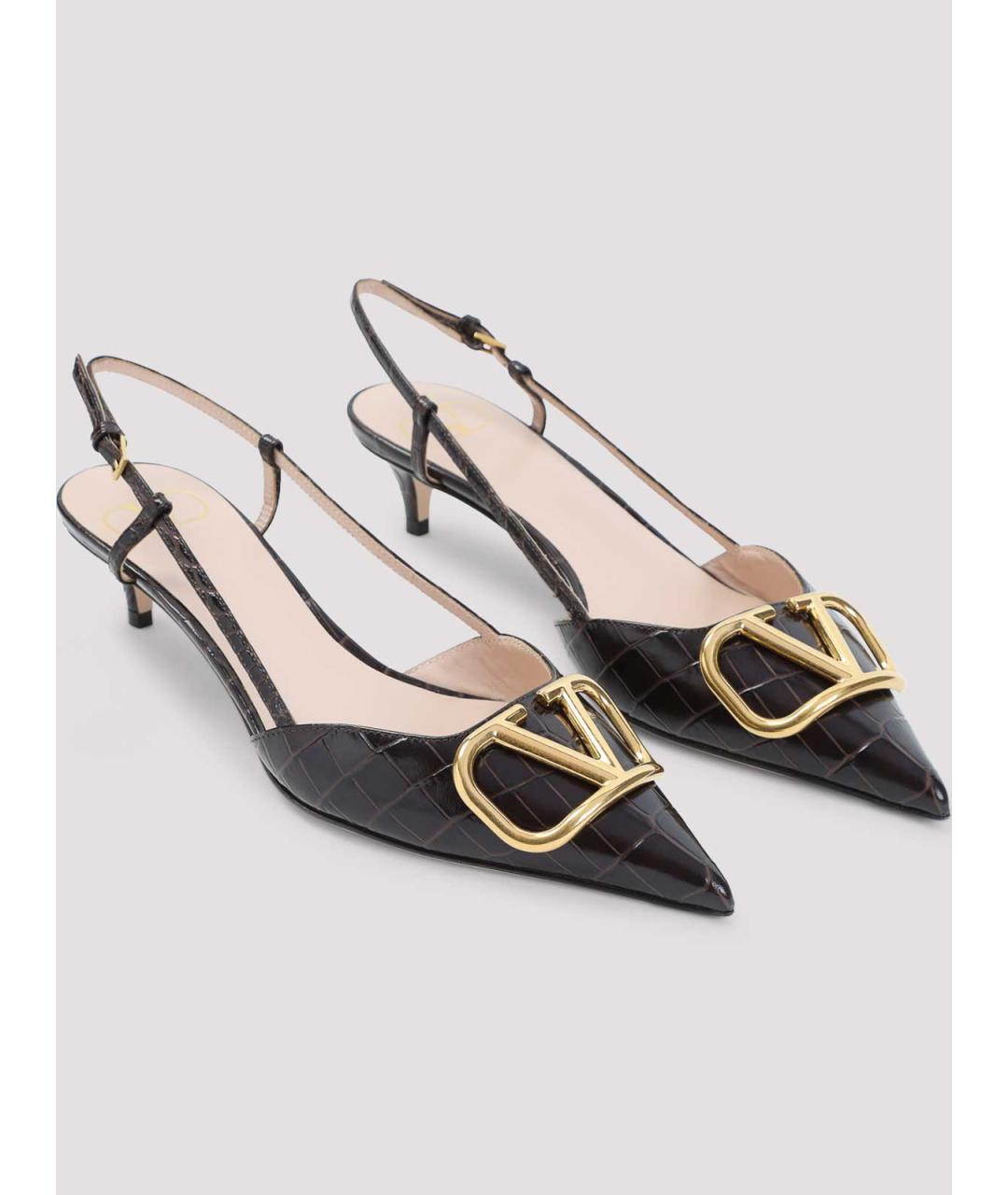 VALENTINO Коричневые кожаные туфли, фото 3