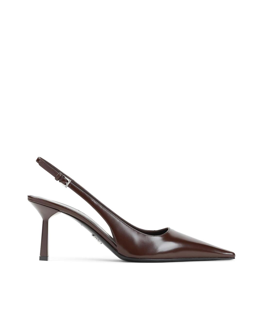 PRADA Коричневые кожаные туфли, фото 1