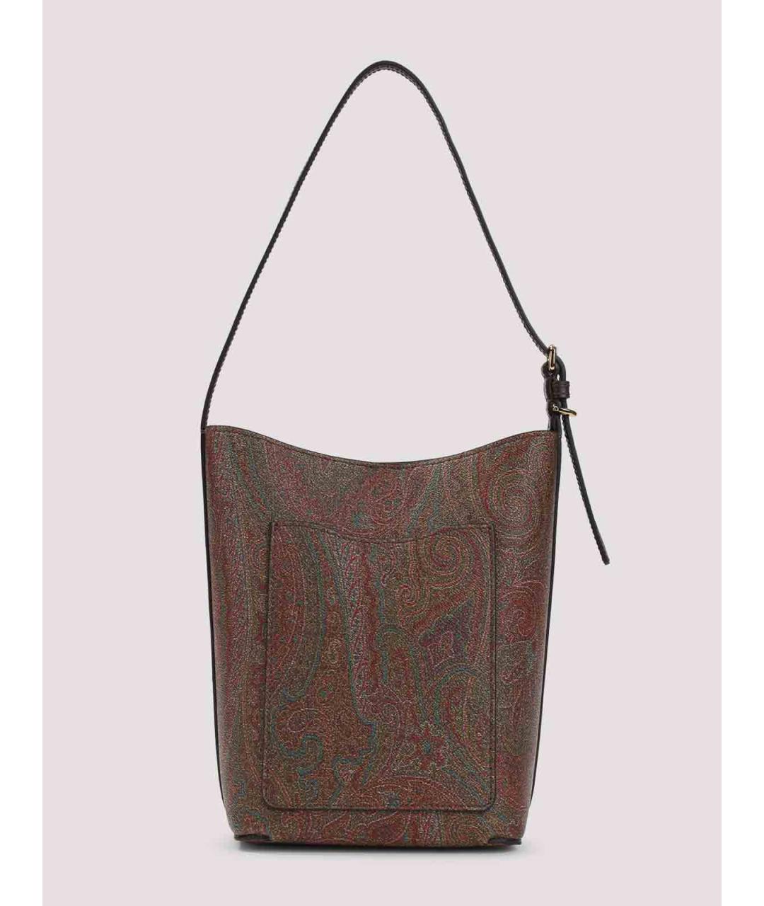 ETRO Коричневая кожаная сумка через плечо, фото 2