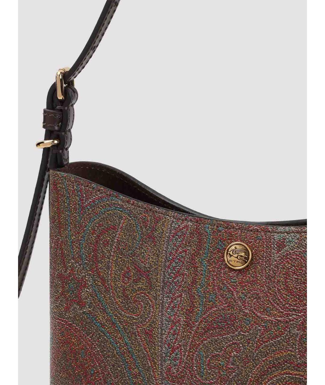 ETRO Коричневая кожаная сумка через плечо, фото 3