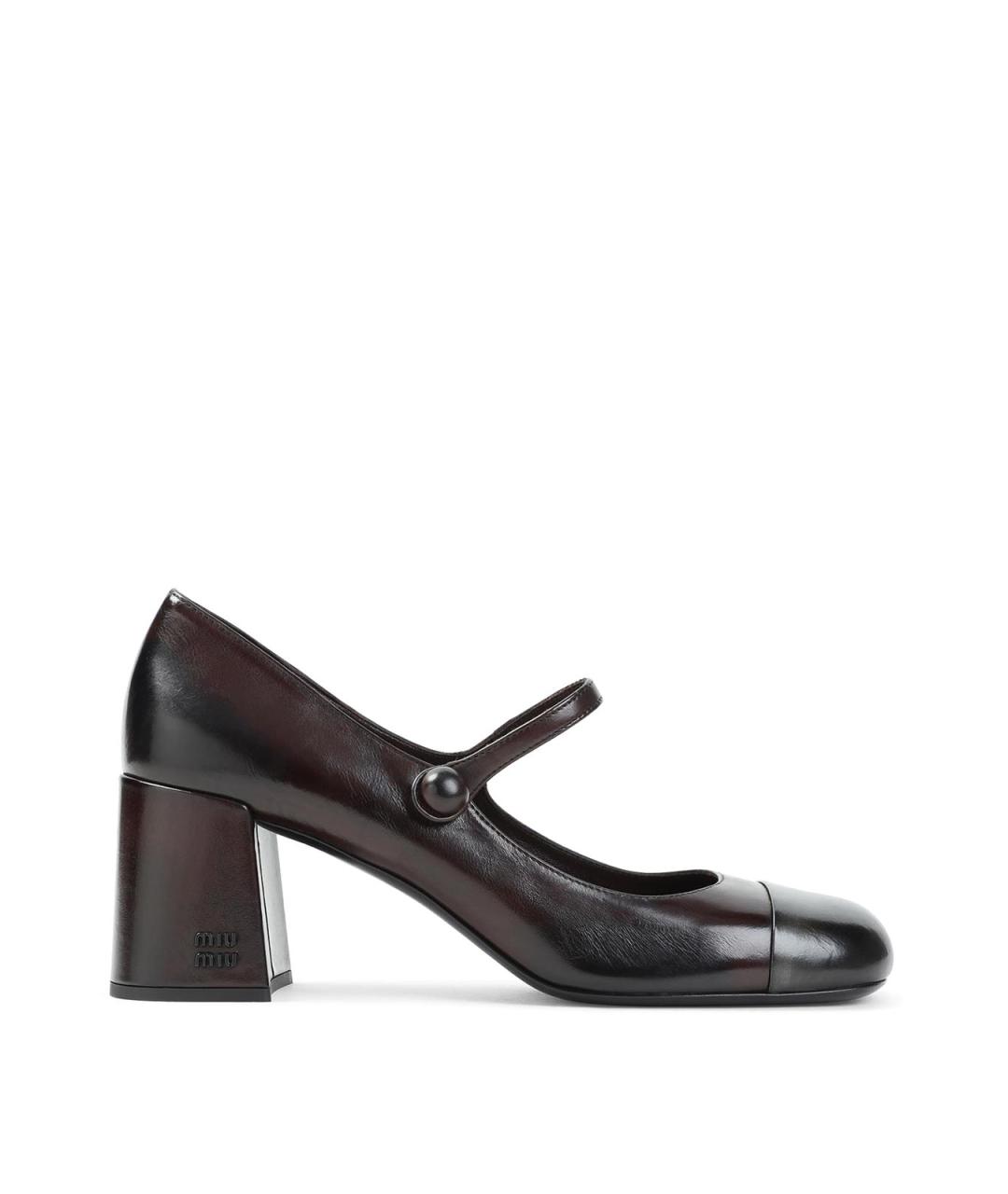 MIU MIU Коричневые кожаные туфли, фото 1