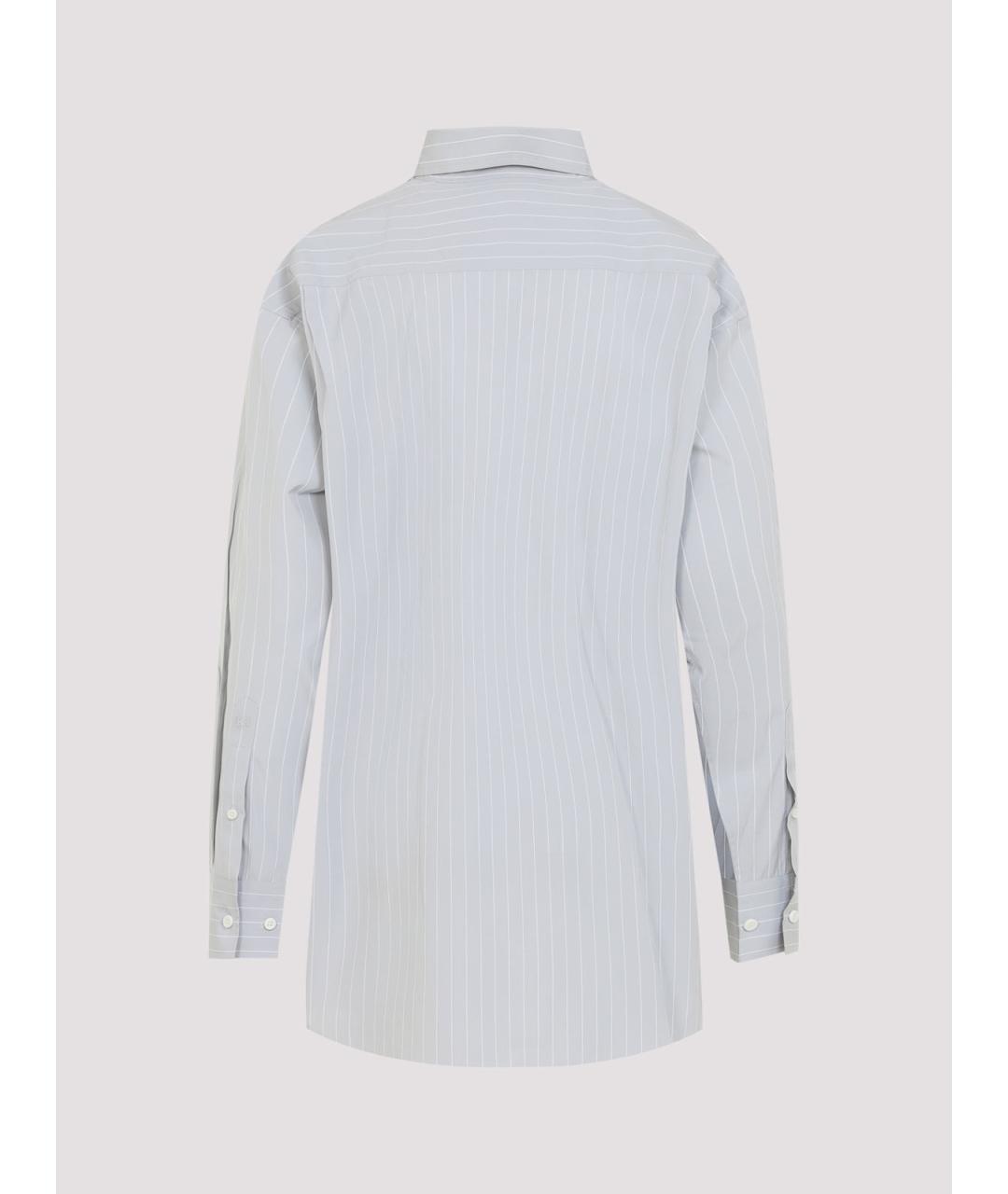 PHOEBE PHILO Серая хлопковая рубашка, фото 2