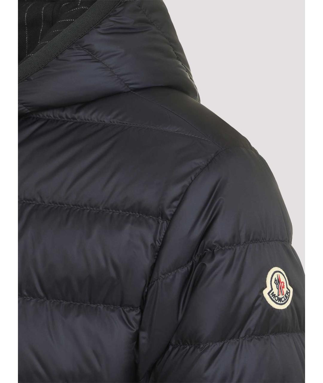 MONCLER Темно-синий полиэстеровый пуховик, фото 6
