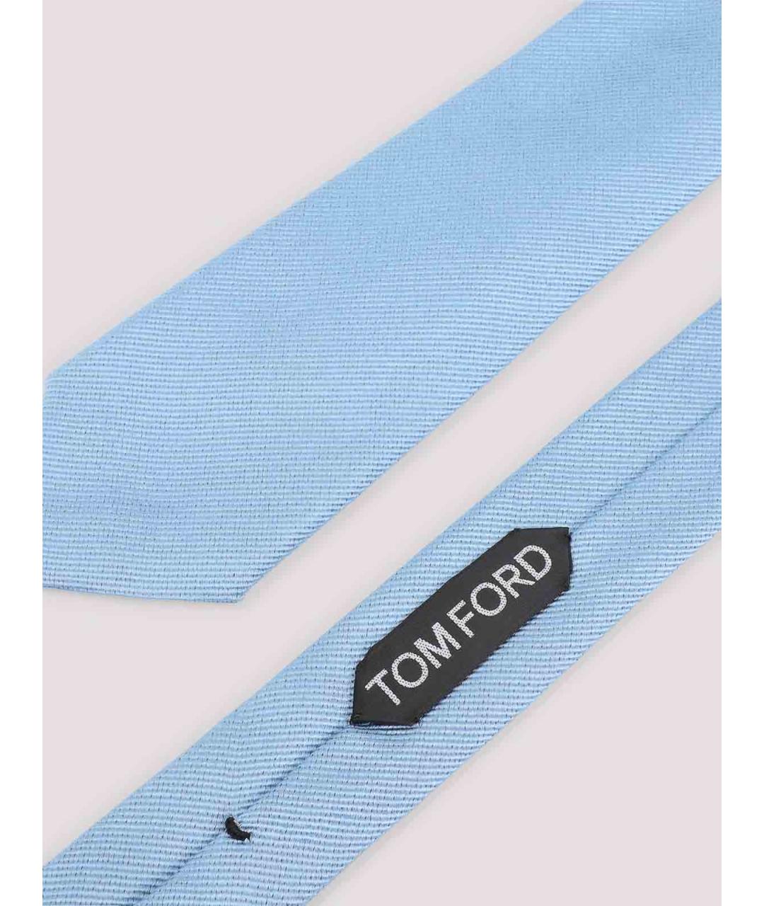 TOM FORD Синий шелковый галстук, фото 2