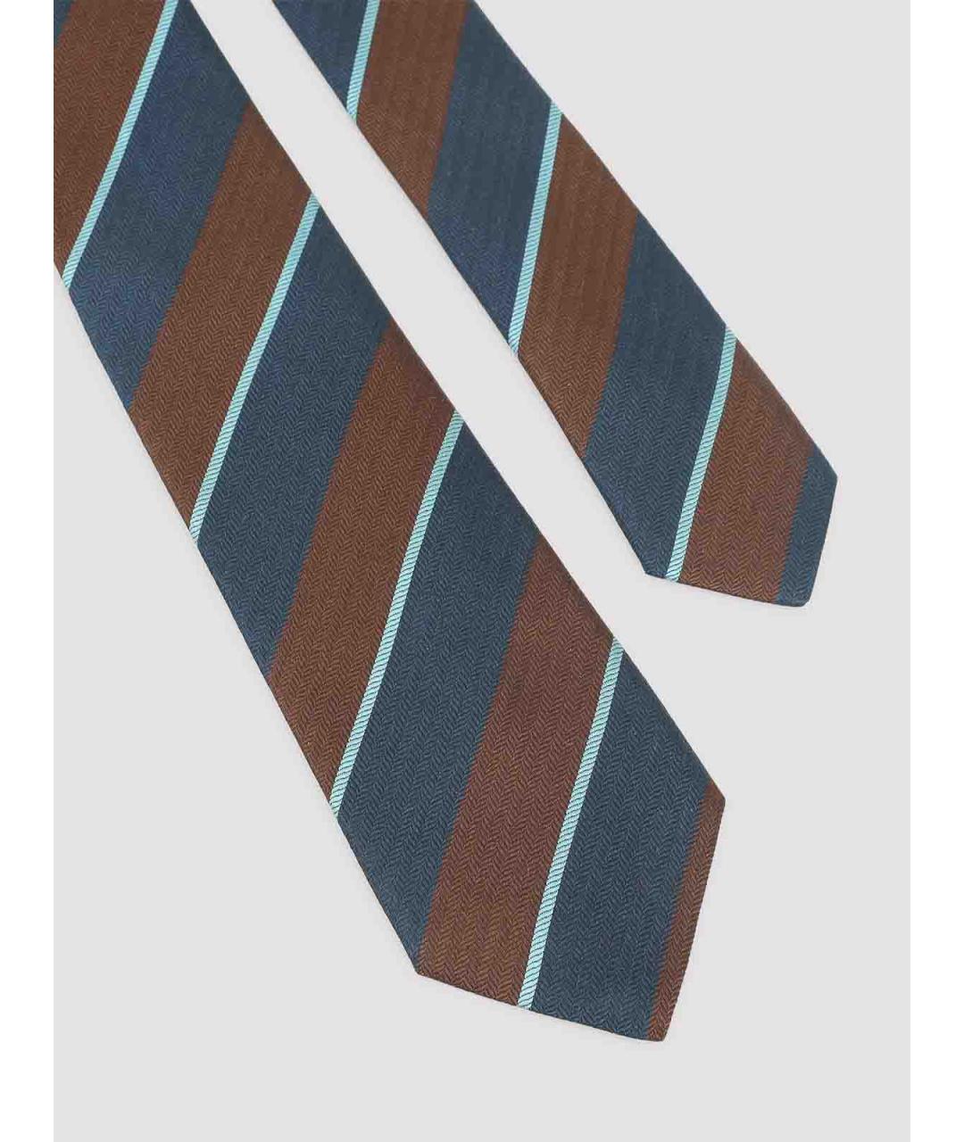 PAUL SMITH Синий шелковый галстук, фото 2