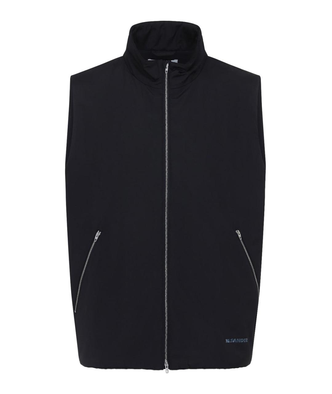 JIL SANDER Темно-синяя полиэстеровая жилетка, фото 1