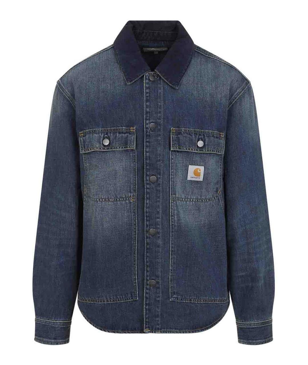 CARHARTT Синяя хлопковая кэжуал рубашка, фото 1