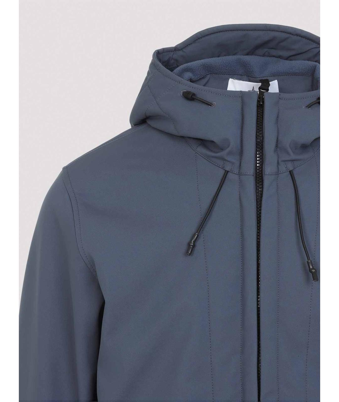 STONE ISLAND Синяя полиэстеровая куртка, фото 4