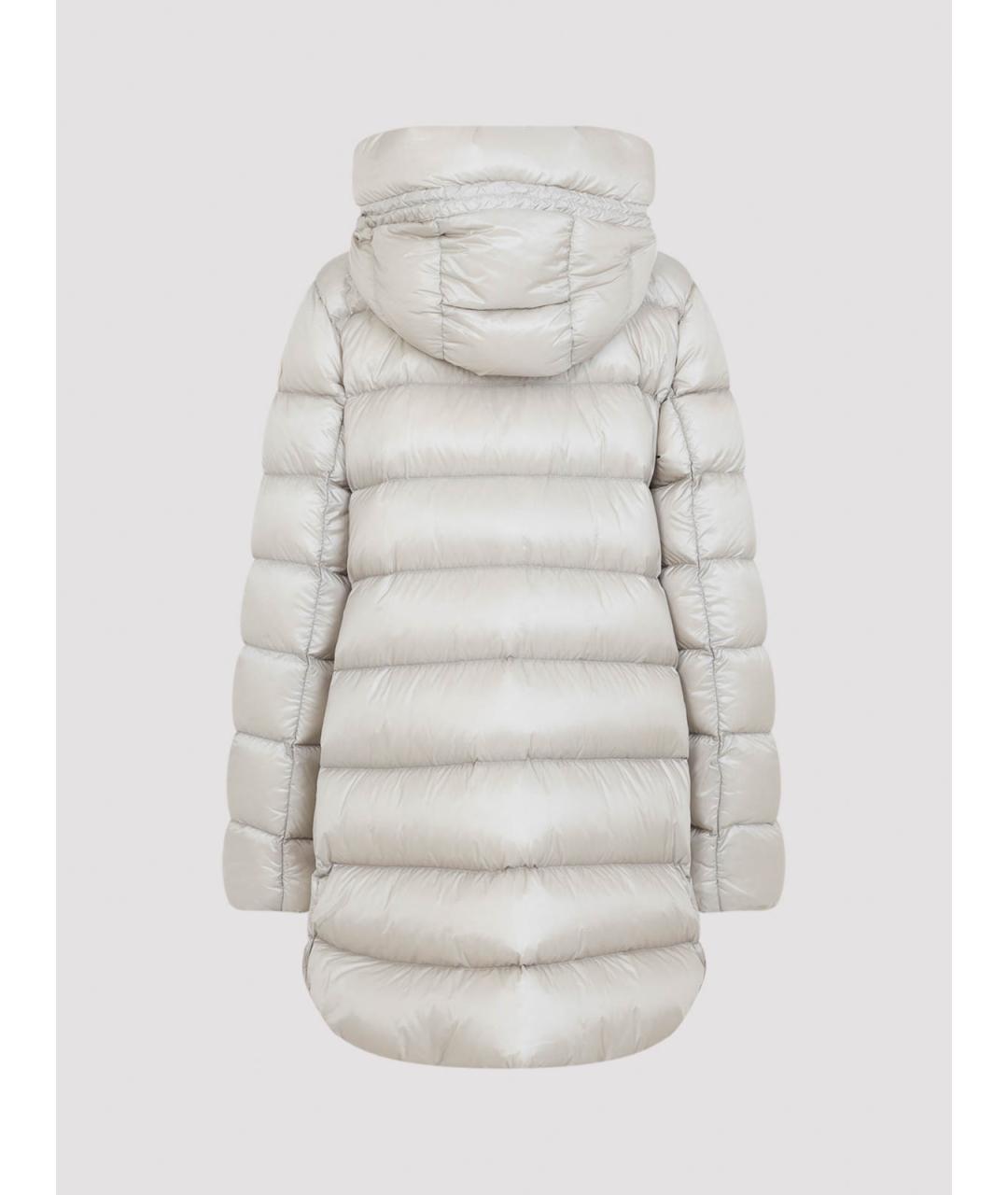 MONCLER Белый полиамидовый пуховик, фото 2