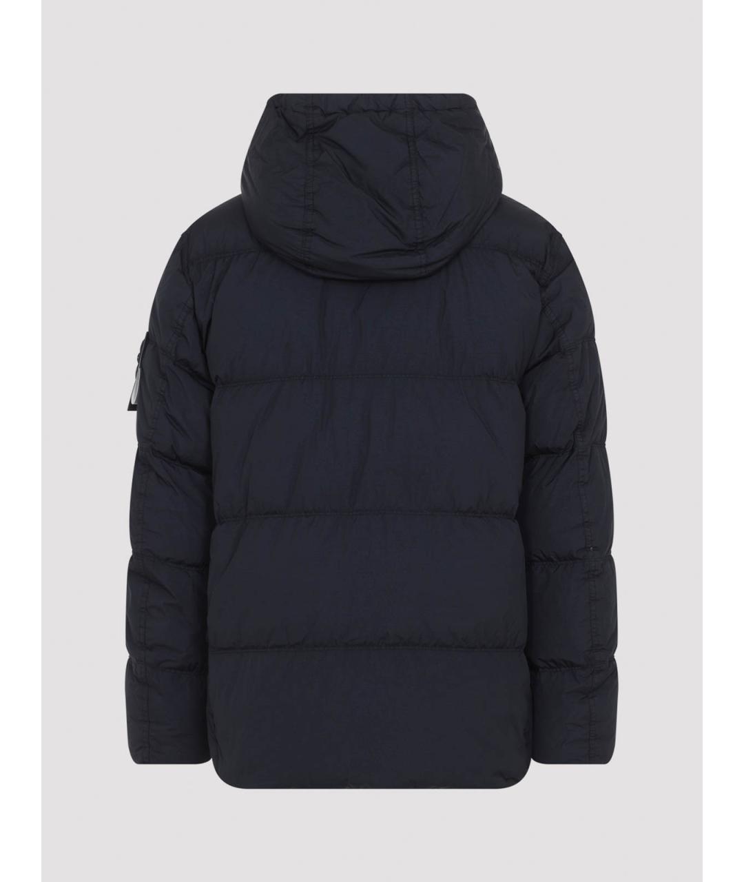 STONE ISLAND Синий полиамидовый пуховик, фото 2