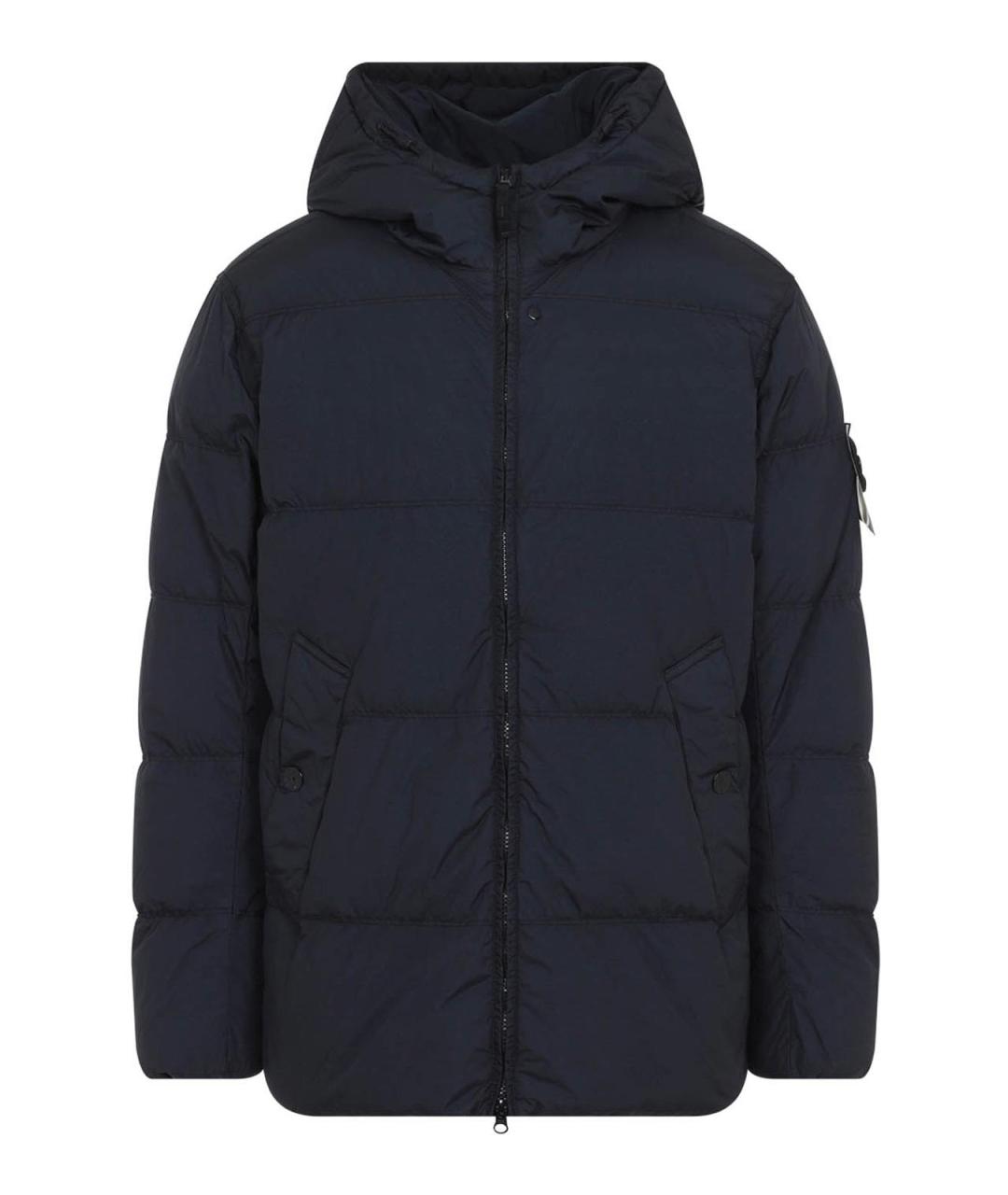 STONE ISLAND Синий полиамидовый пуховик, фото 1