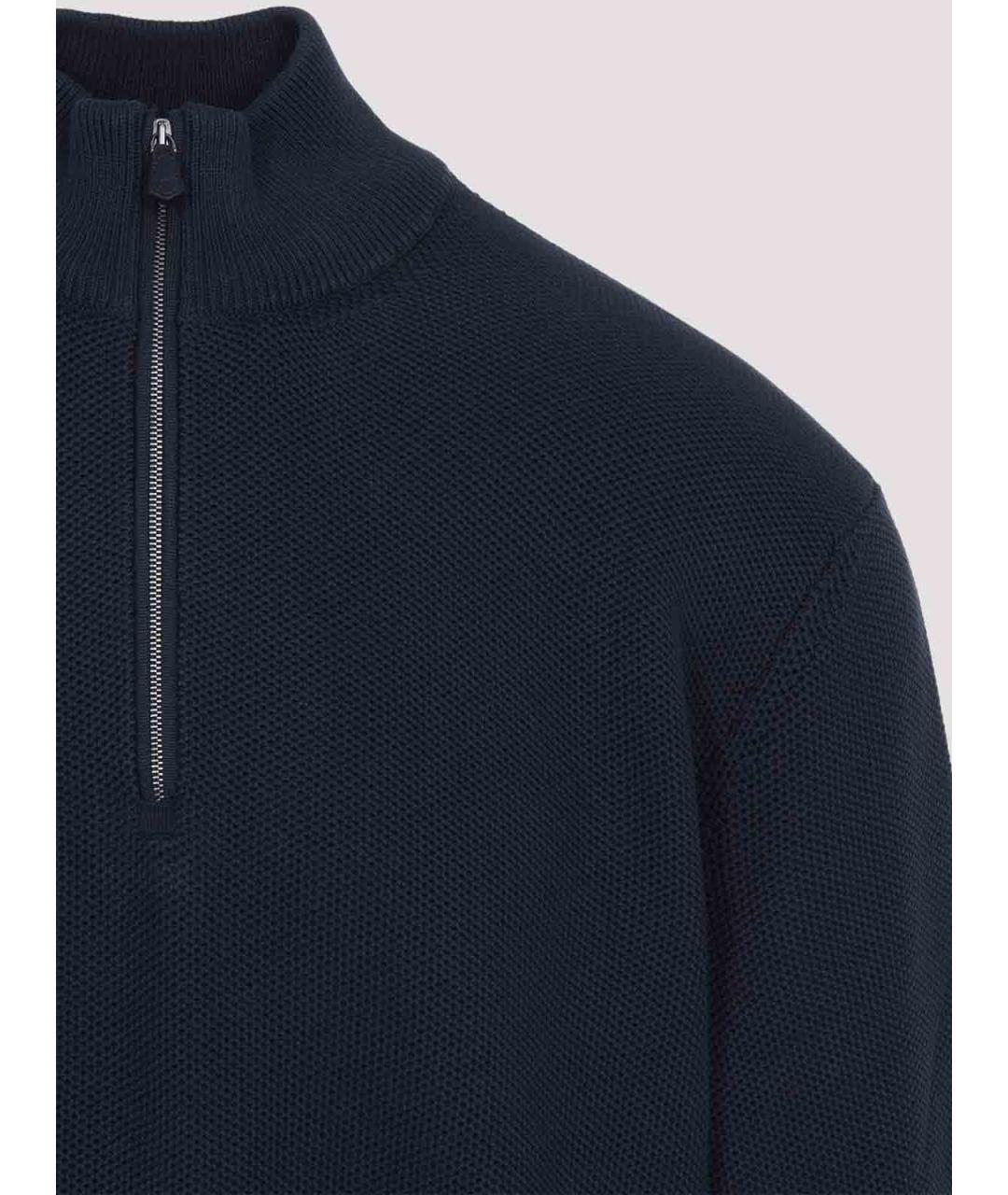 RALPH LAUREN PURPLE LABEL Синий хлопковый джемпер / свитер, фото 3