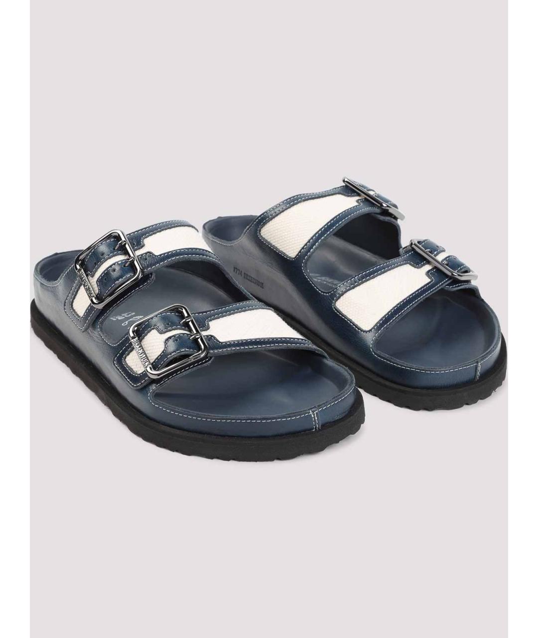 BIRKENSTOCK Синие кожаные сандалии, фото 3