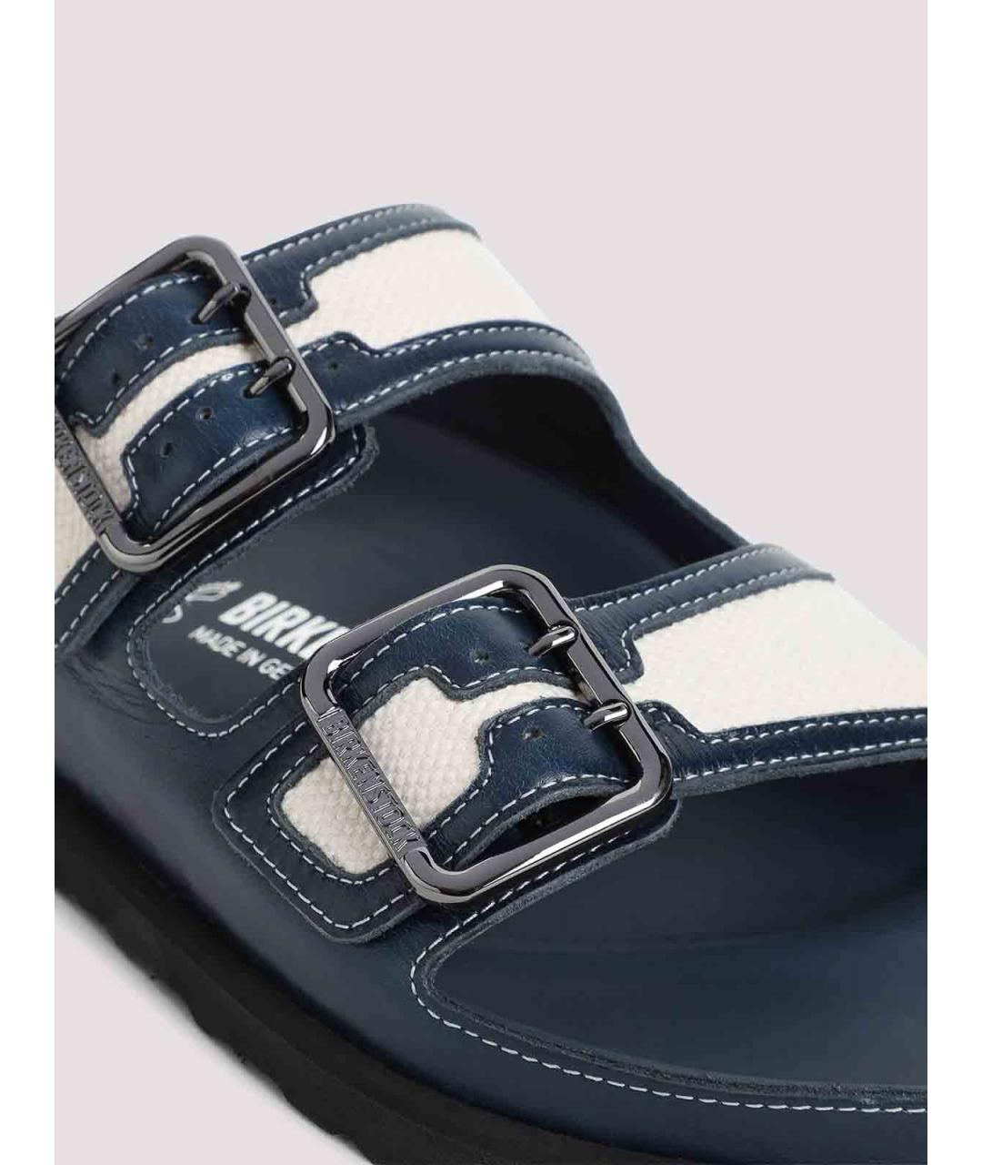 BIRKENSTOCK Синие кожаные сандалии, фото 4