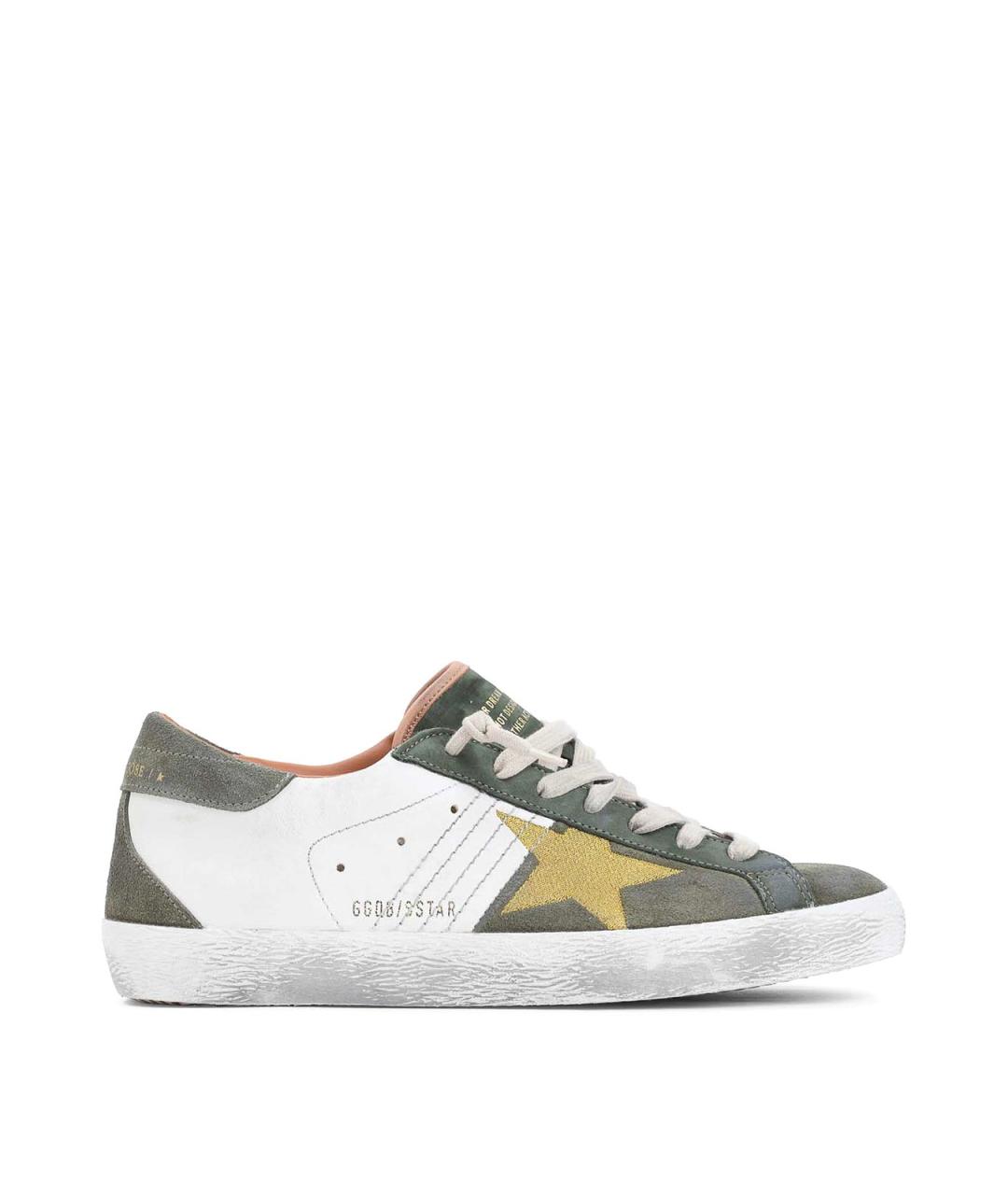 GOLDEN GOOSE Зеленые замшевые низкие кроссовки / кеды, фото 1