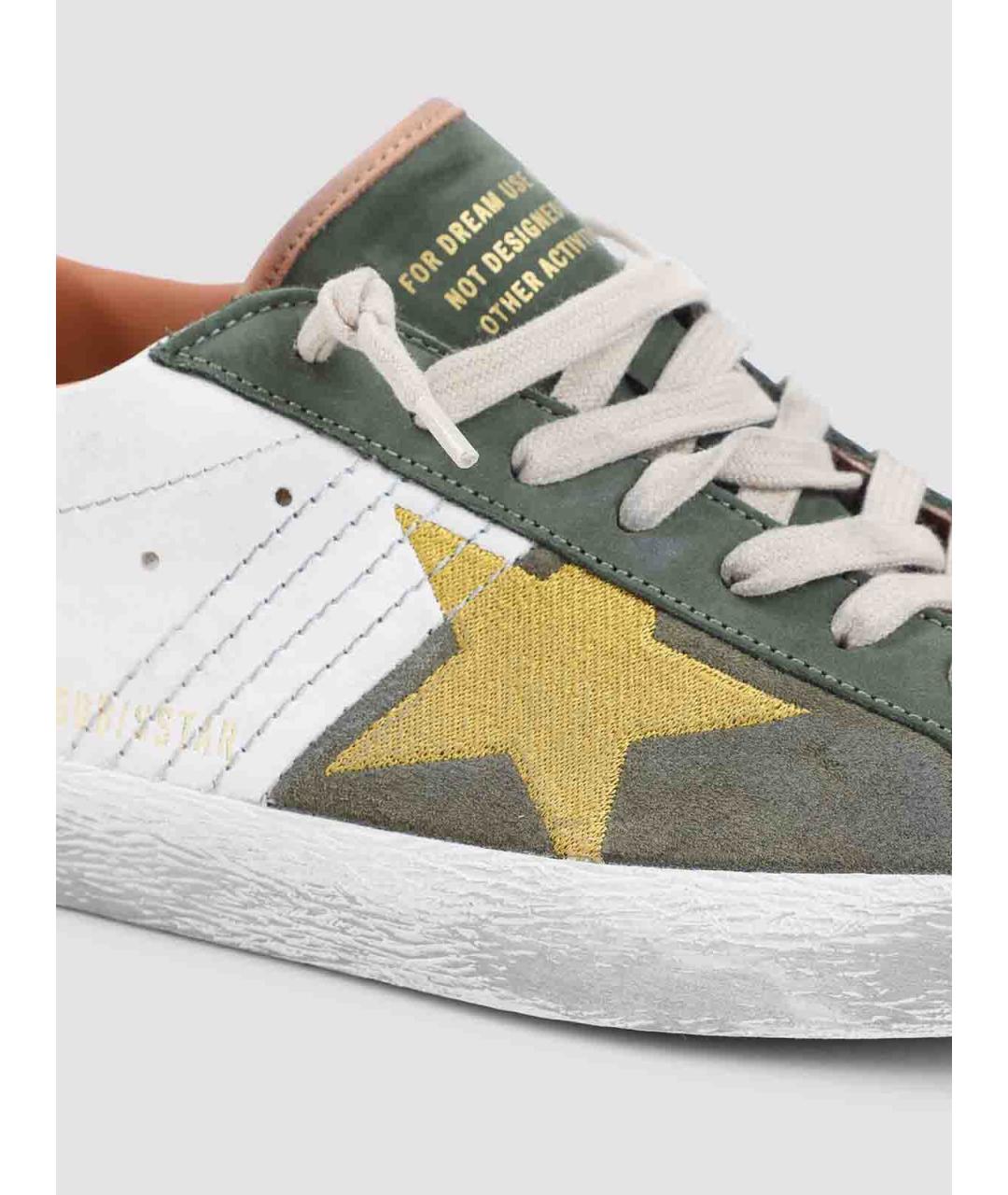 GOLDEN GOOSE Зеленые замшевые низкие кроссовки / кеды, фото 4