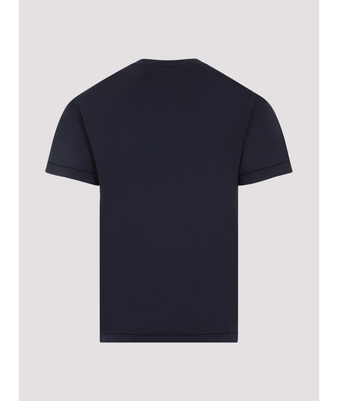 STONE ISLAND Синяя хлопковая футболка, фото 2