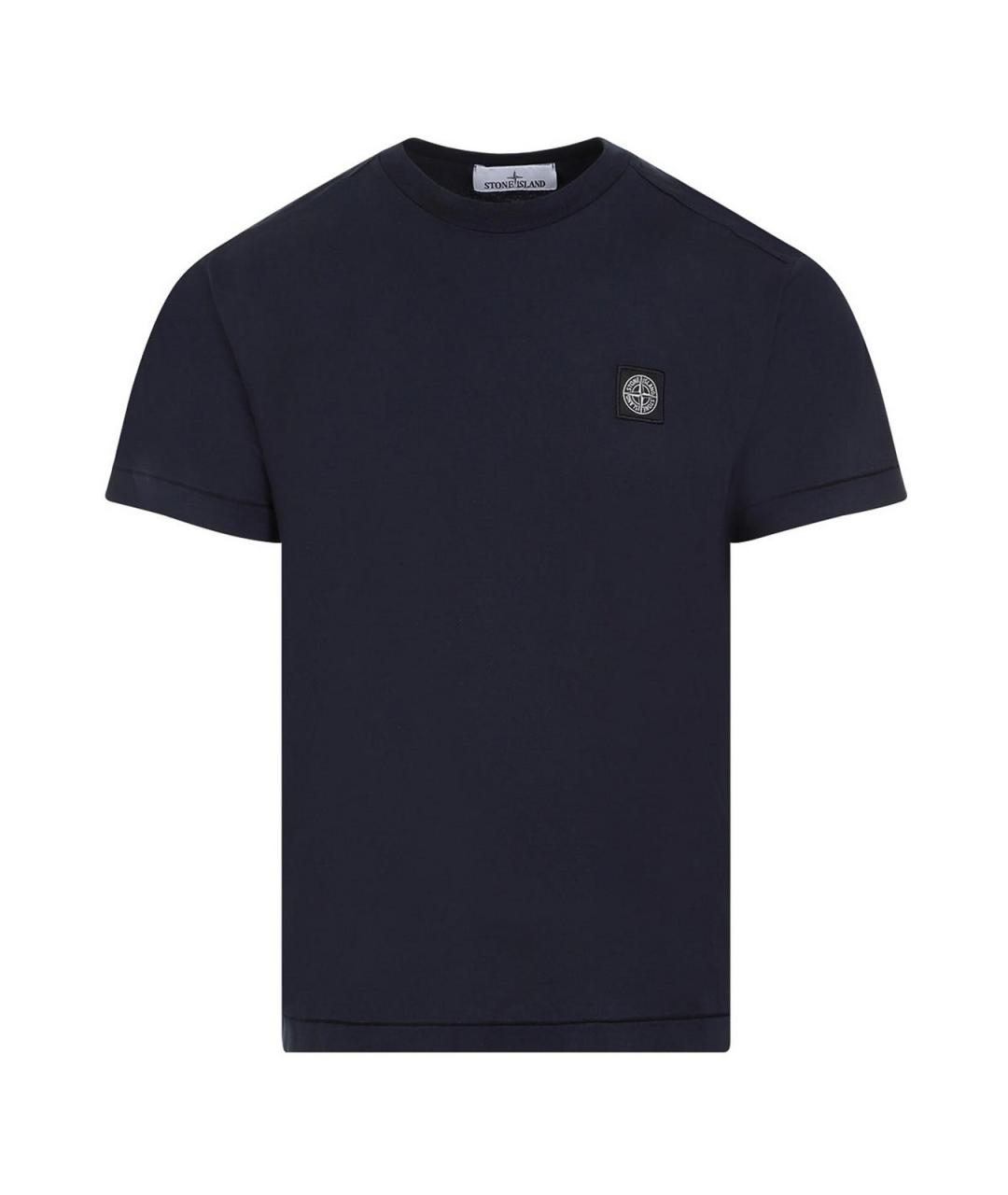 STONE ISLAND Синяя хлопковая футболка, фото 1