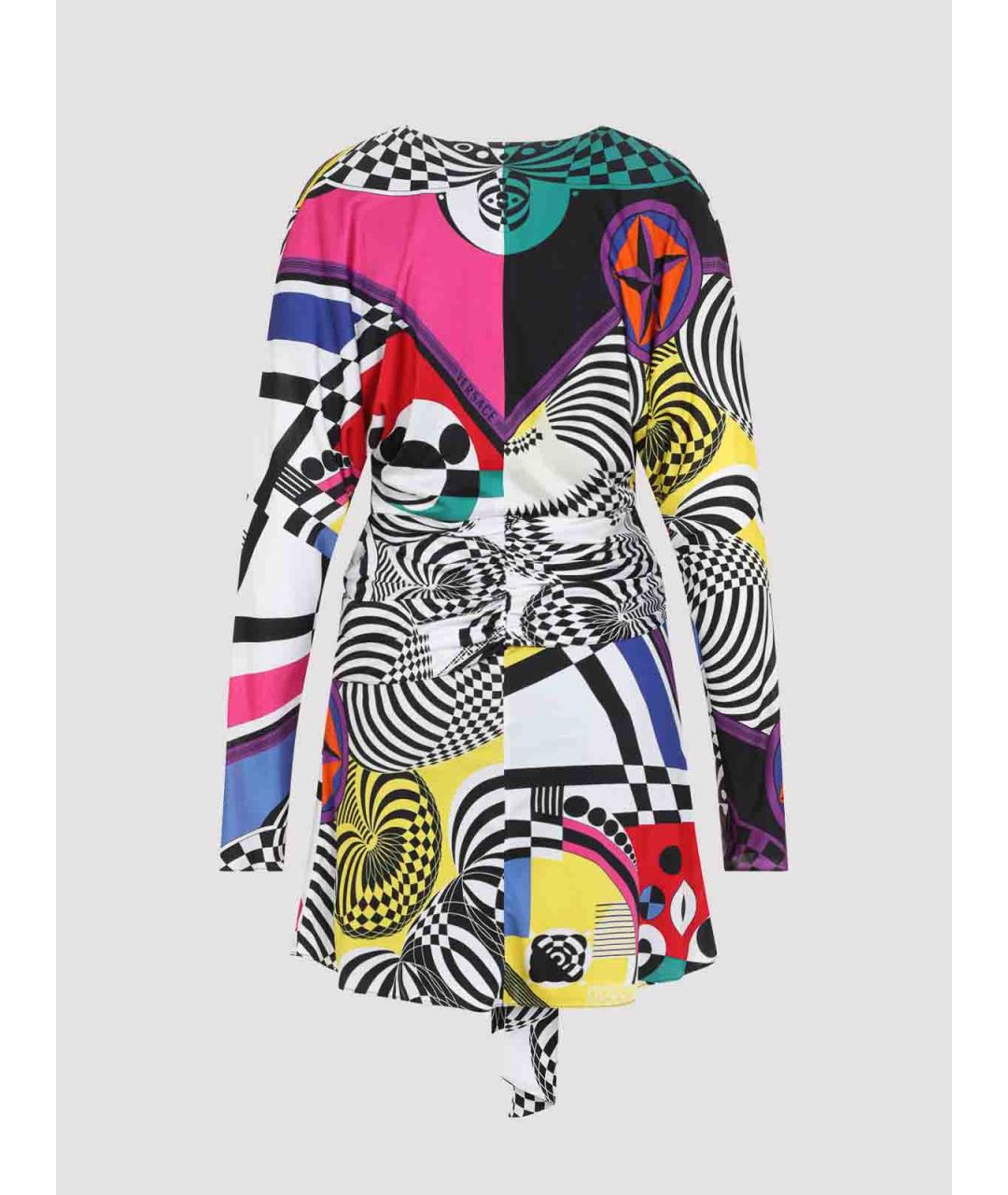 VERSACE Мульти вискозное повседневное платье, фото 2