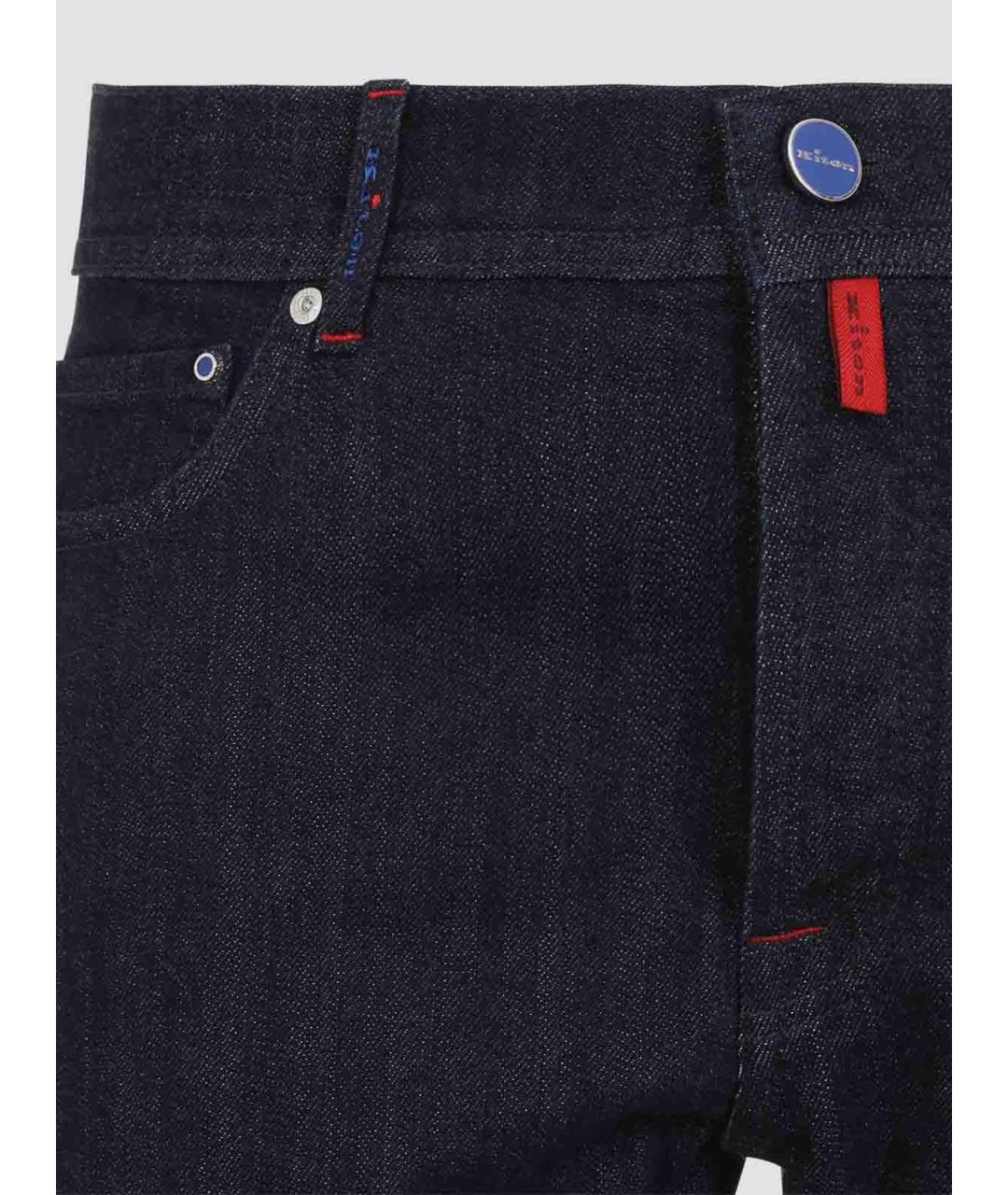 KITON Синие хлопковые повседневные брюки, фото 3