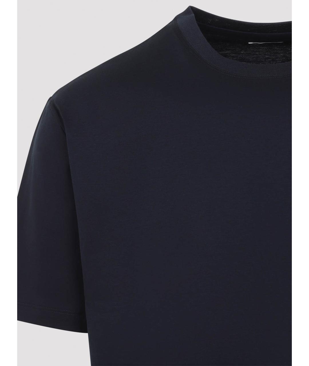 KITON Синяя хлопковая футболка, фото 3
