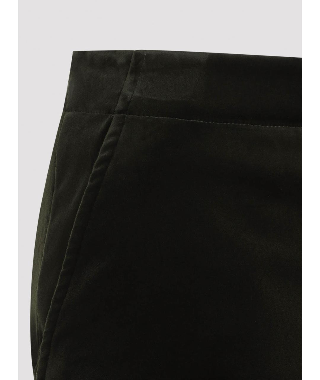 JIL SANDER Зеленая бархатная юбка макси, фото 3