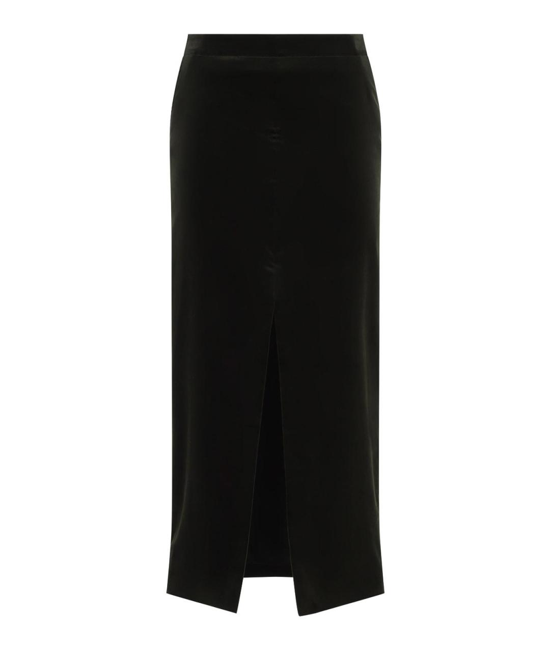 JIL SANDER Зеленая бархатная юбка макси, фото 1