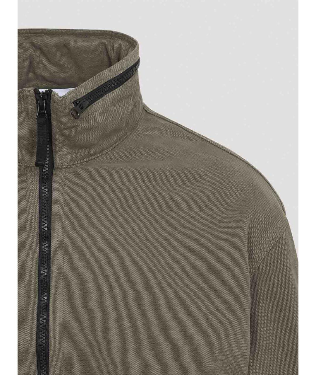 STONE ISLAND Хаки хлопковая куртка, фото 4
