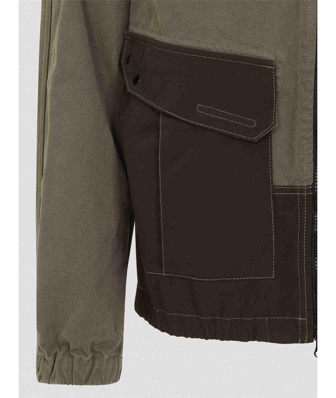 STONE ISLAND Хаки хлопковая куртка, фото 3
