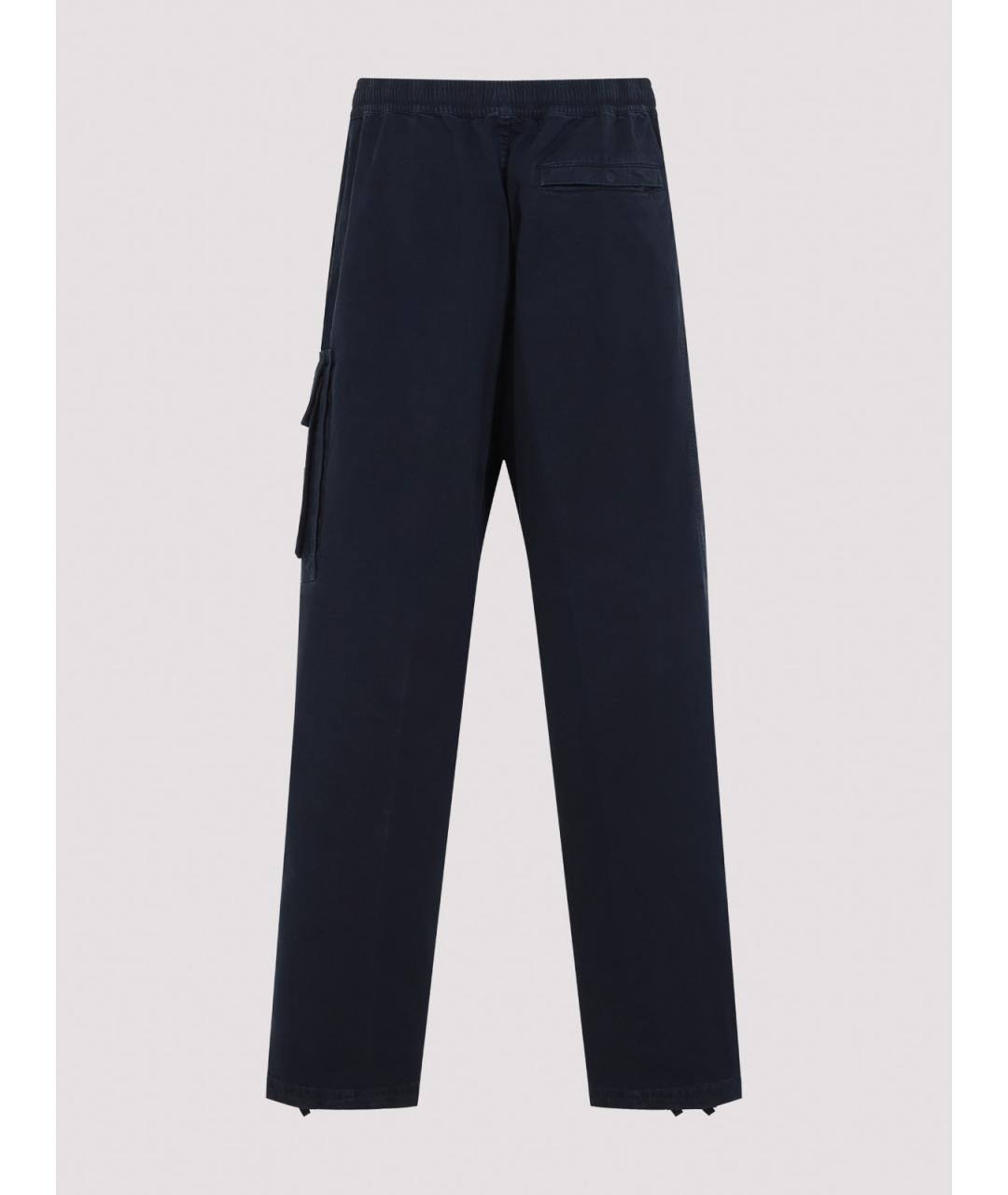 STONE ISLAND Синие хлопковые повседневные брюки, фото 2