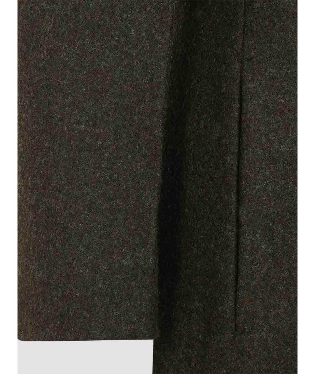 JIL SANDER Зеленое шерстяное пальто, фото 3