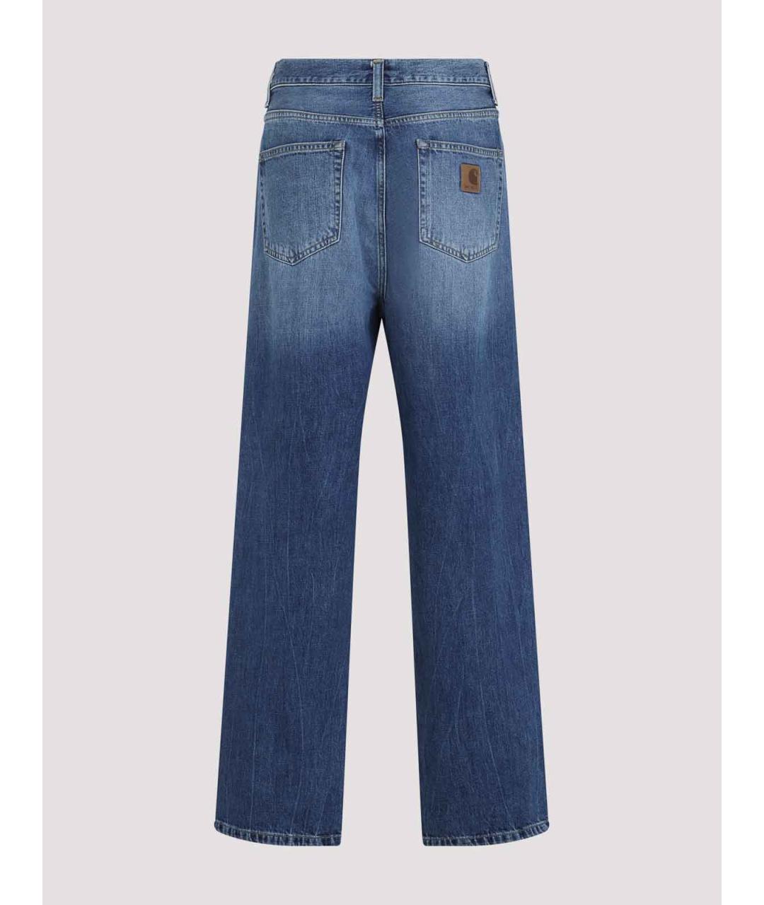CARHARTT Синие хлопковые прямые джинсы, фото 2
