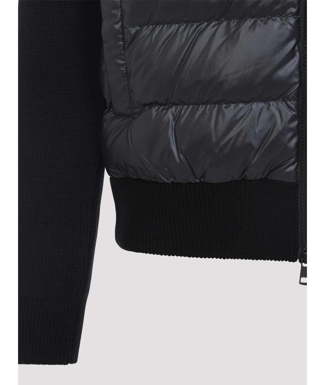 MONCLER Черный шерстяной кардиган, фото 3