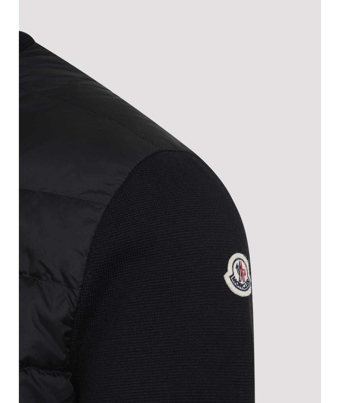 MONCLER Черный шерстяной кардиган, фото 4