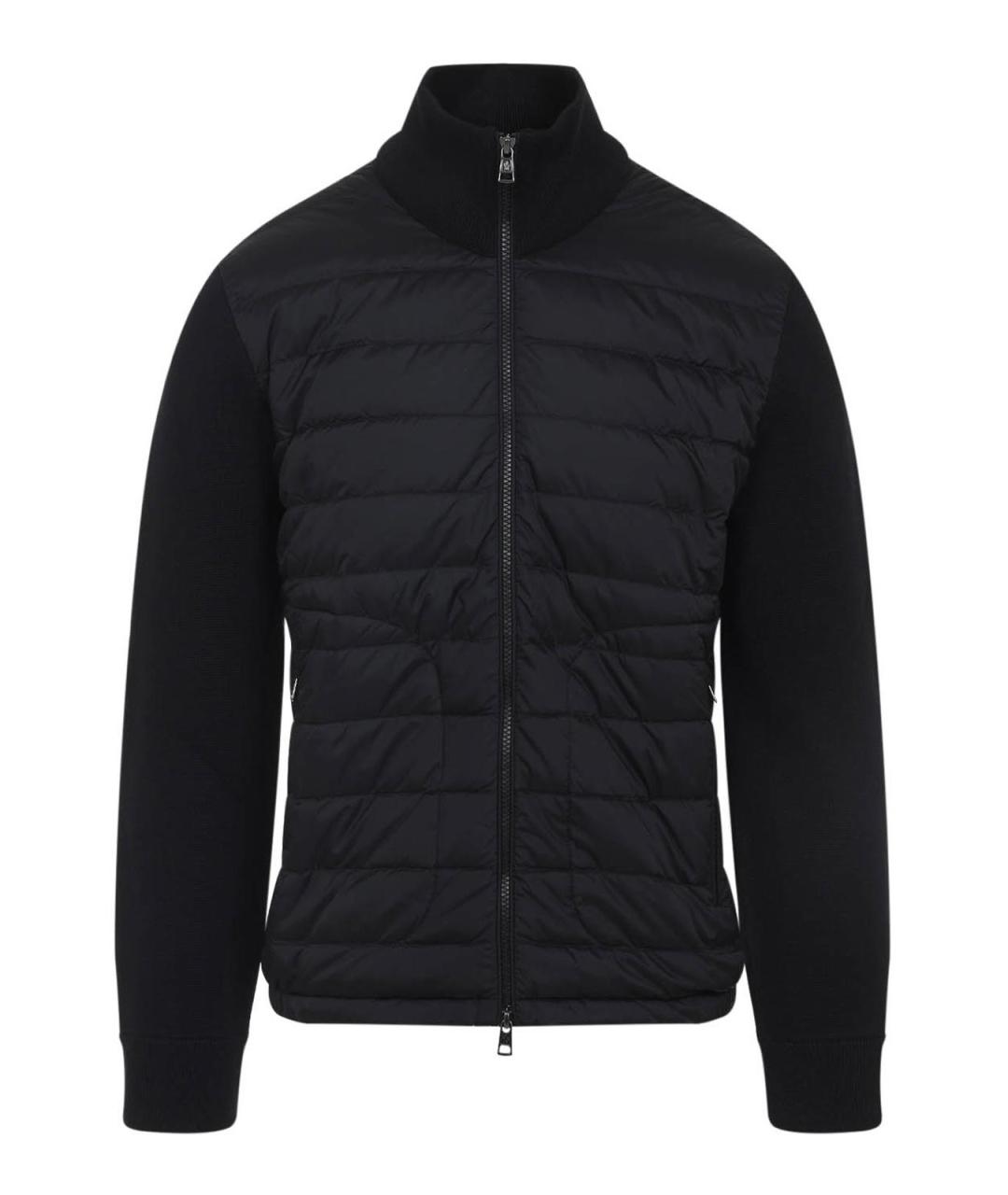 MONCLER Черный шерстяной кардиган, фото 1