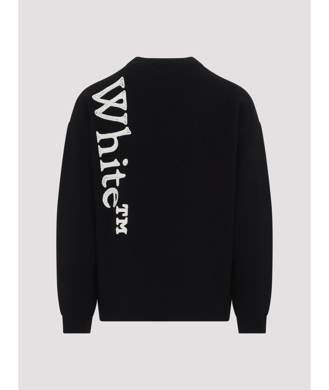 OFF-WHITE Черный шерстяной джемпер / свитер, фото 2
