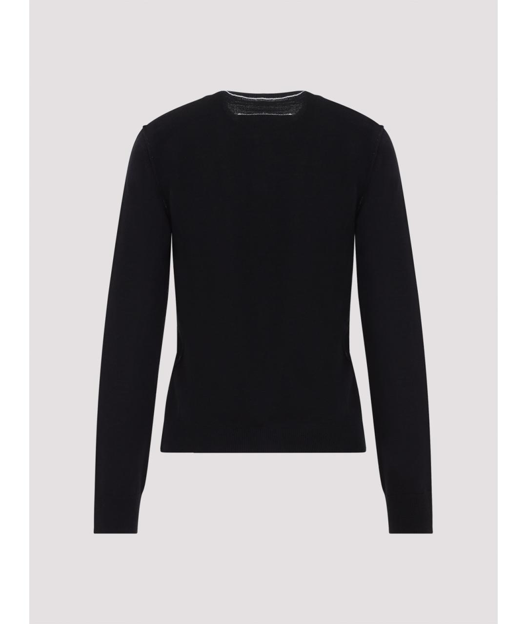 MM6 MAISON MARGIELA Черный шерстяной кардиган, фото 2