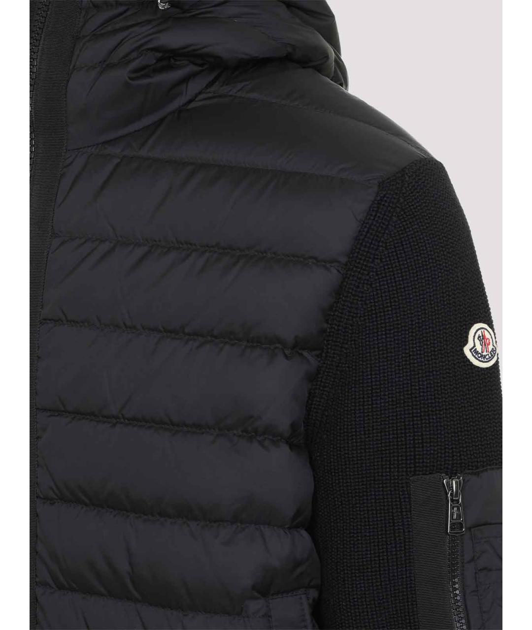 MONCLER Черный шерстяной кардиган, фото 4