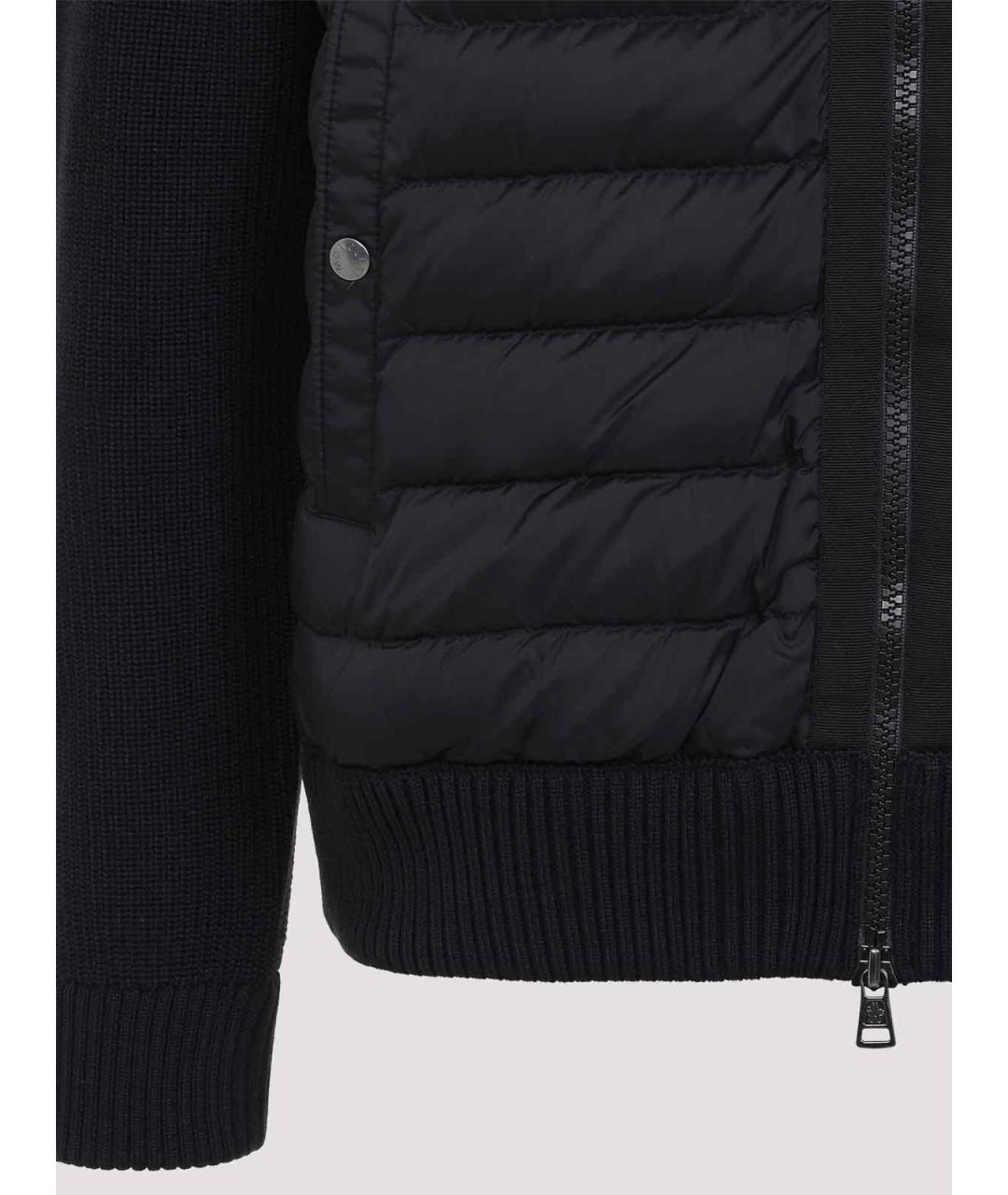 MONCLER Черный шерстяной кардиган, фото 3