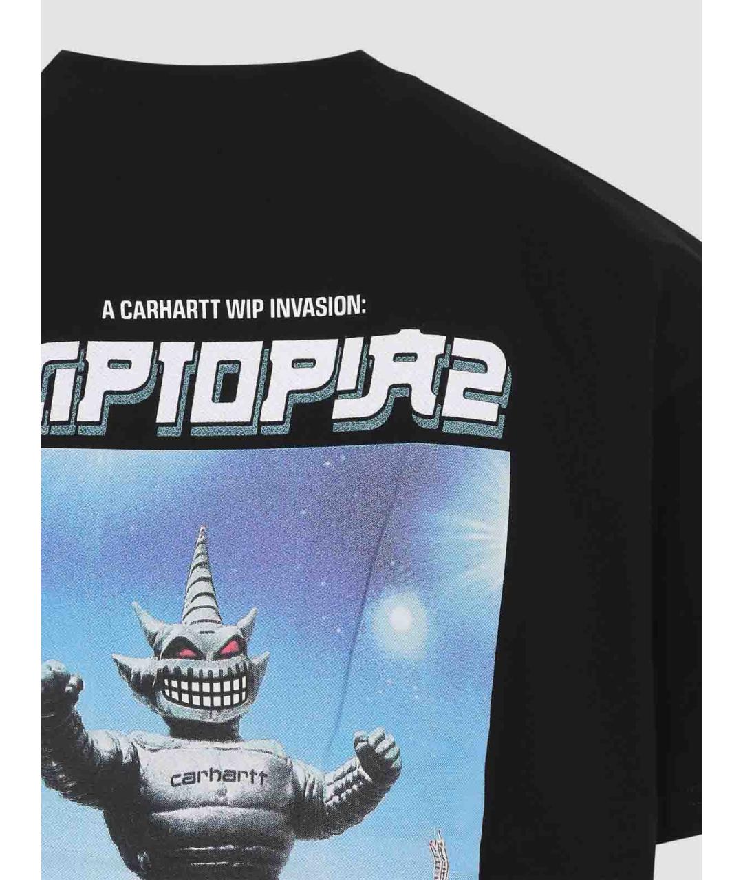 CARHARTT Черная хлопковая футболка, фото 3