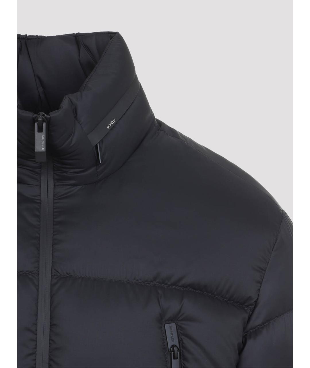 MONCLER Черный полиамидовый пуховик, фото 4
